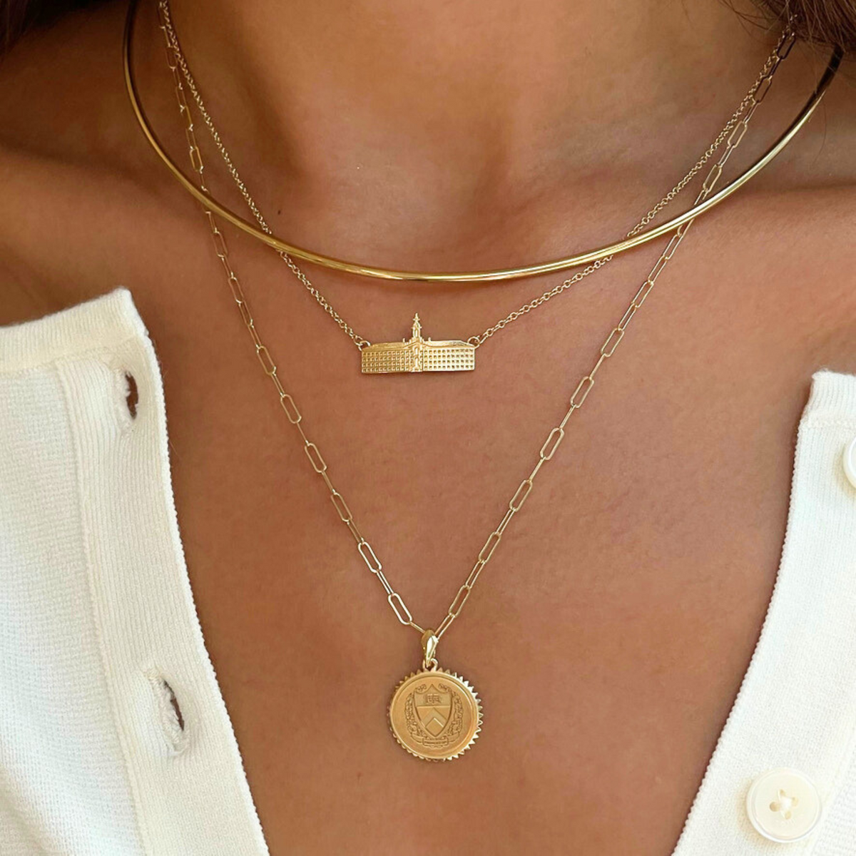 Princeton Sunburst Pendant on figure