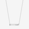 Alpha Delta Pi Horizontal Bar Necklace in Sterling Silver