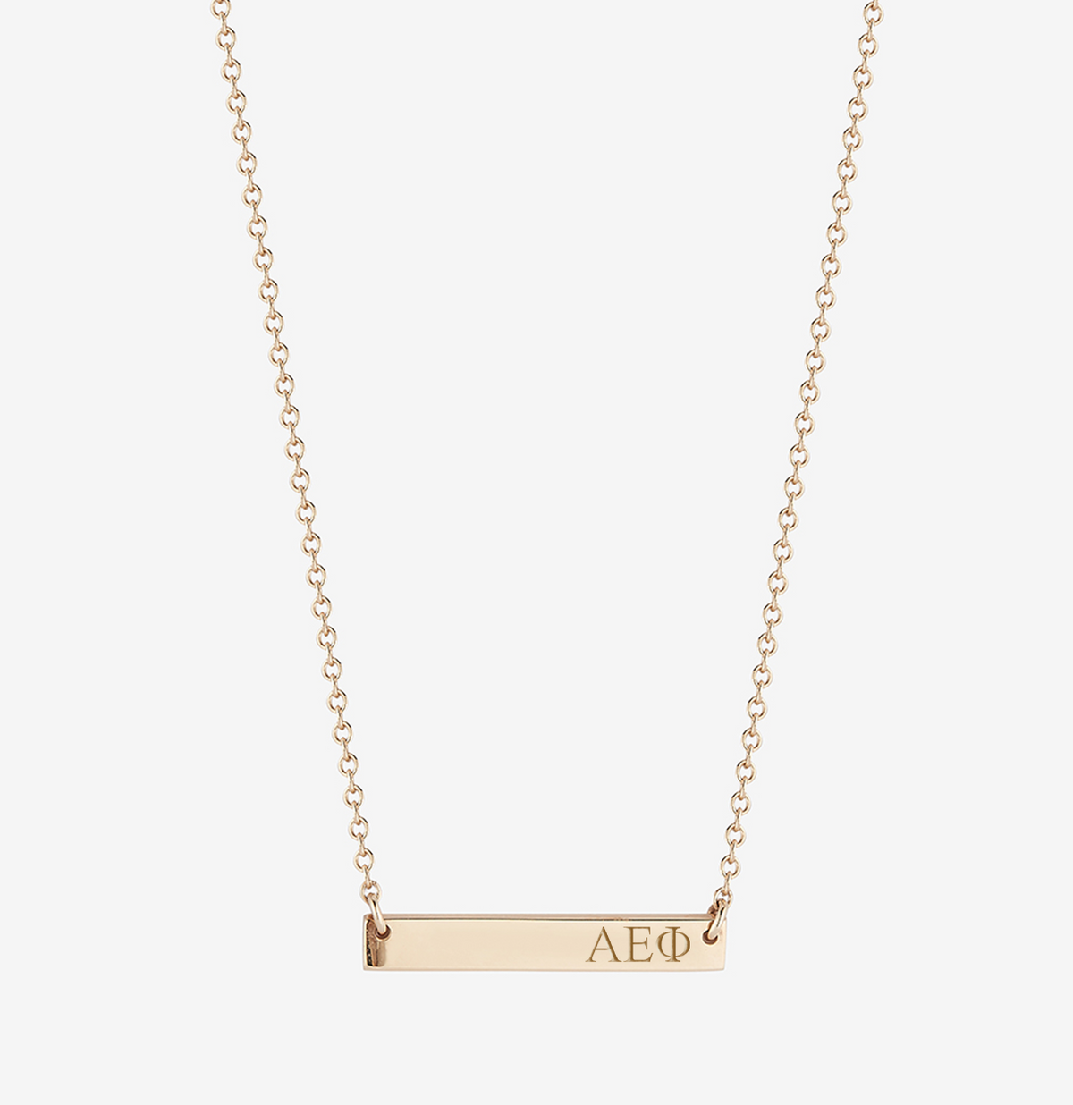Alpha Epsilon Phi Horizontal Bar Necklace