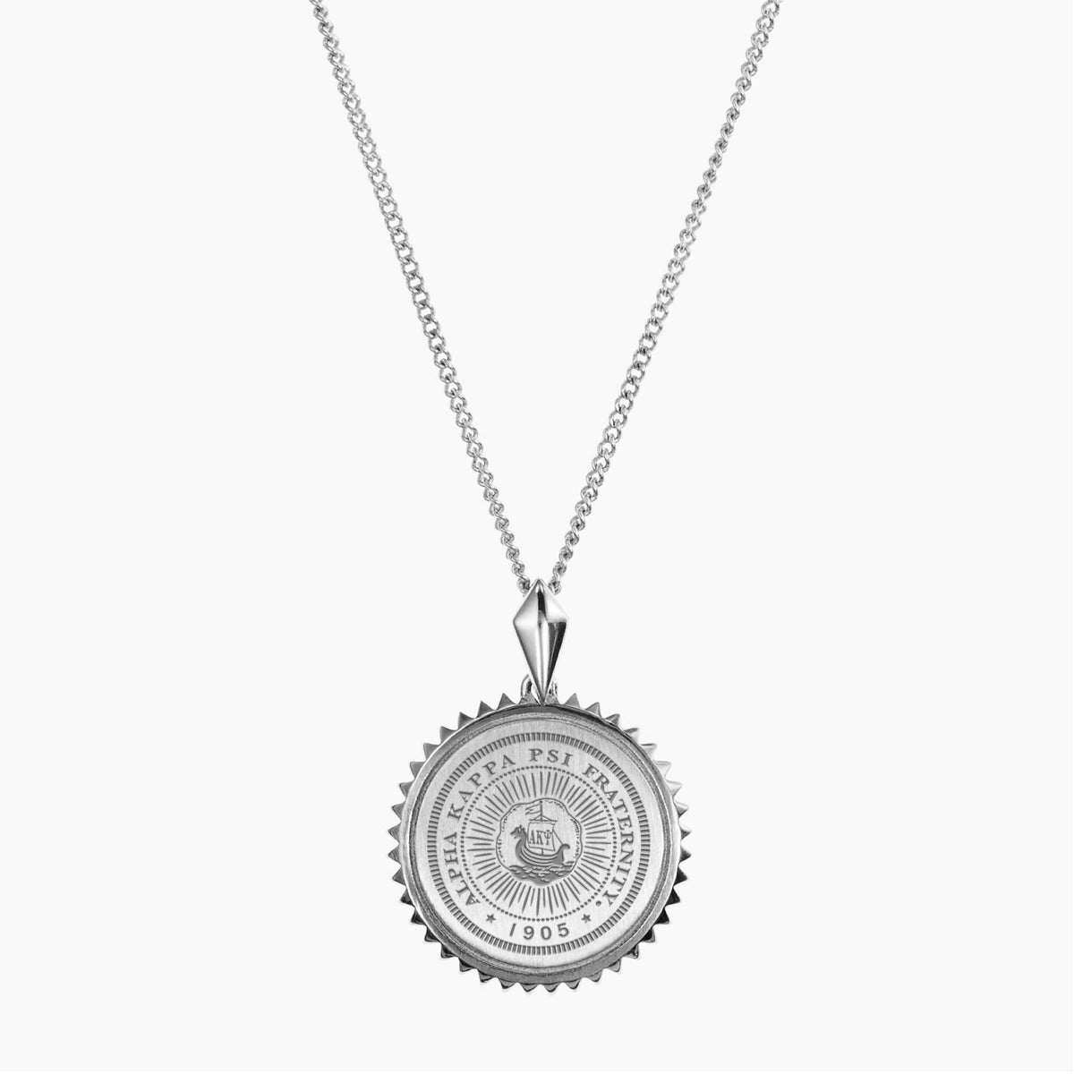 Alpha Kappa Psi Sunburst Crest Pendant