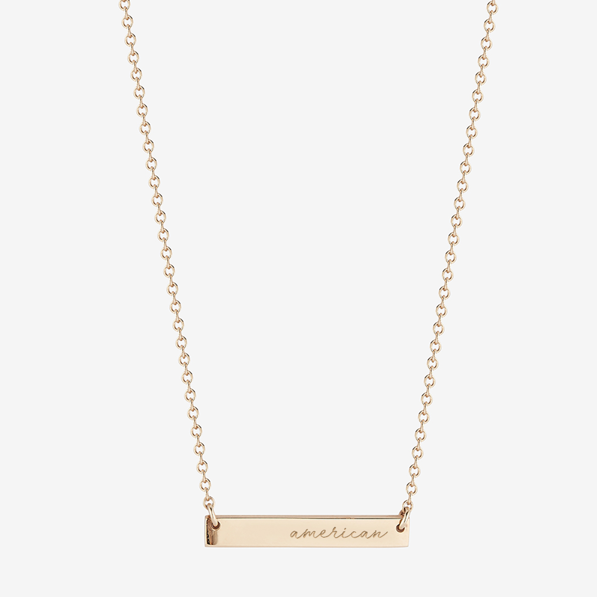 American Horizontal Bar Necklace Cavan Gold