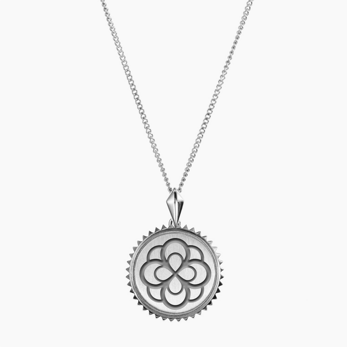 Alpha Omicron Pi Sunburst Rose Pendant