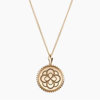 Alpha Omicron Pi Sunburst Rose Necklace