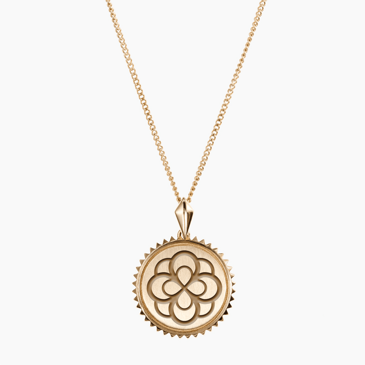 Alpha Omicron Pi Sunburst Rose Pendant