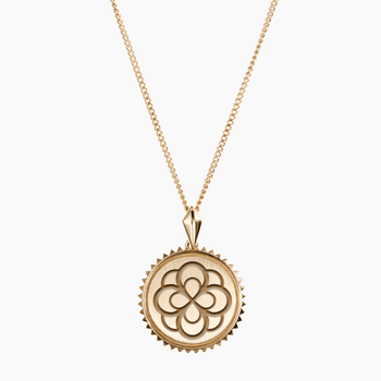 Alpha Omicron Pi Sunburst Rose Pendant