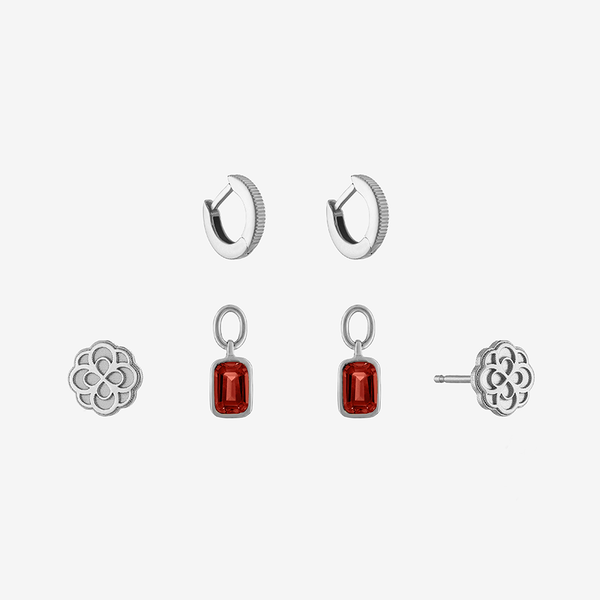 Alpha Omicron Pi Rose Florentine Earring Bundle