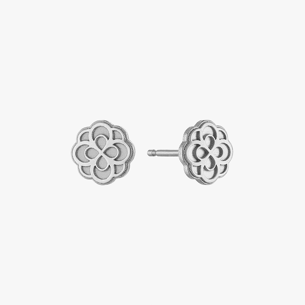 Alpha Omicron Pi Rose Stud Earrings