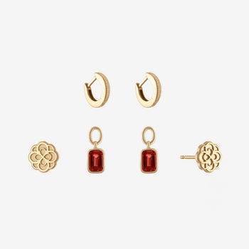 Alpha Omicron Pi Rose Florentine Earring Bundle