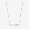 Alpha Omicron Pi Horizontal Bar Necklace in Cavan Gold and 14K Gold