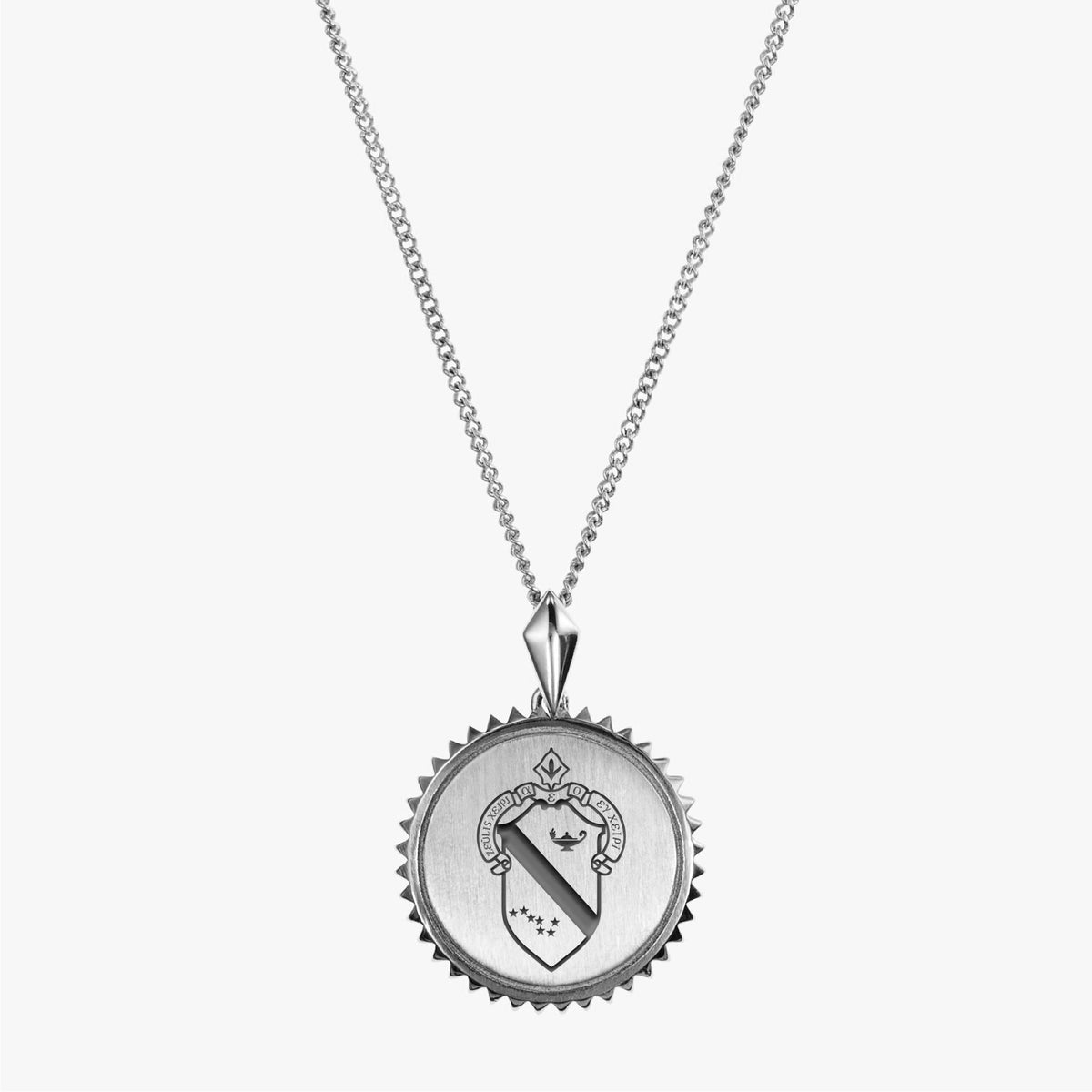 Alpha Phi Sunburst Crest Pendant