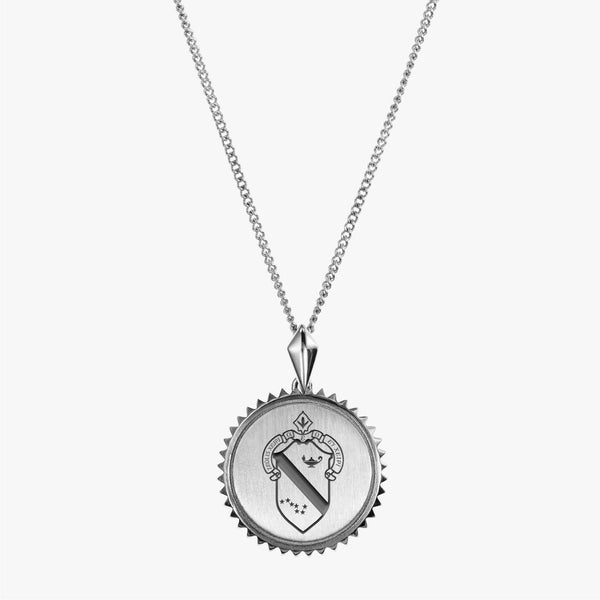 Alpha Phi Sunburst Crest Pendant