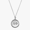 Sterling Silver Alpha Phi Sunburst Letters Necklace