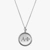 Sterling Silver Alpha Phi Sunburst Letters Necklace