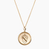 Gold Alpha Phi Sunburst Crest Necklace