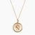 Gold Alpha Phi Sunburst Crest Necklace