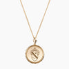 Gold Alpha Phi Sunburst Crest Necklace