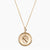 Gold Alpha Phi Sunburst Crest Necklace