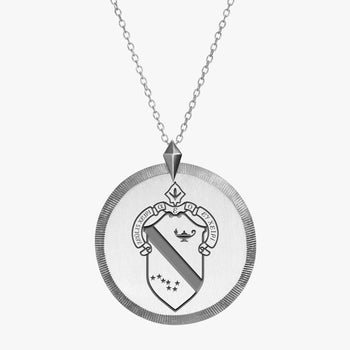 Alpha Phi Florentine Crest Necklace