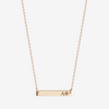 Alpha Phi Horizontal Bar Necklace in Cavan Gold and 14K Gold