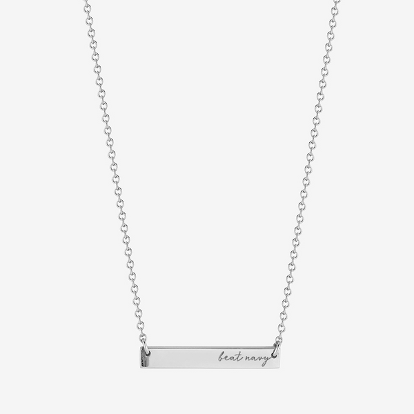 West Point Beat Navy Horizontal Bar Necklace