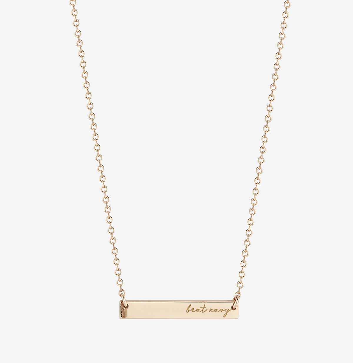 West Point Beat Navy Horizontal Bar Necklace