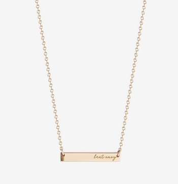 West Point Beat Navy Horizontal Bar Necklace