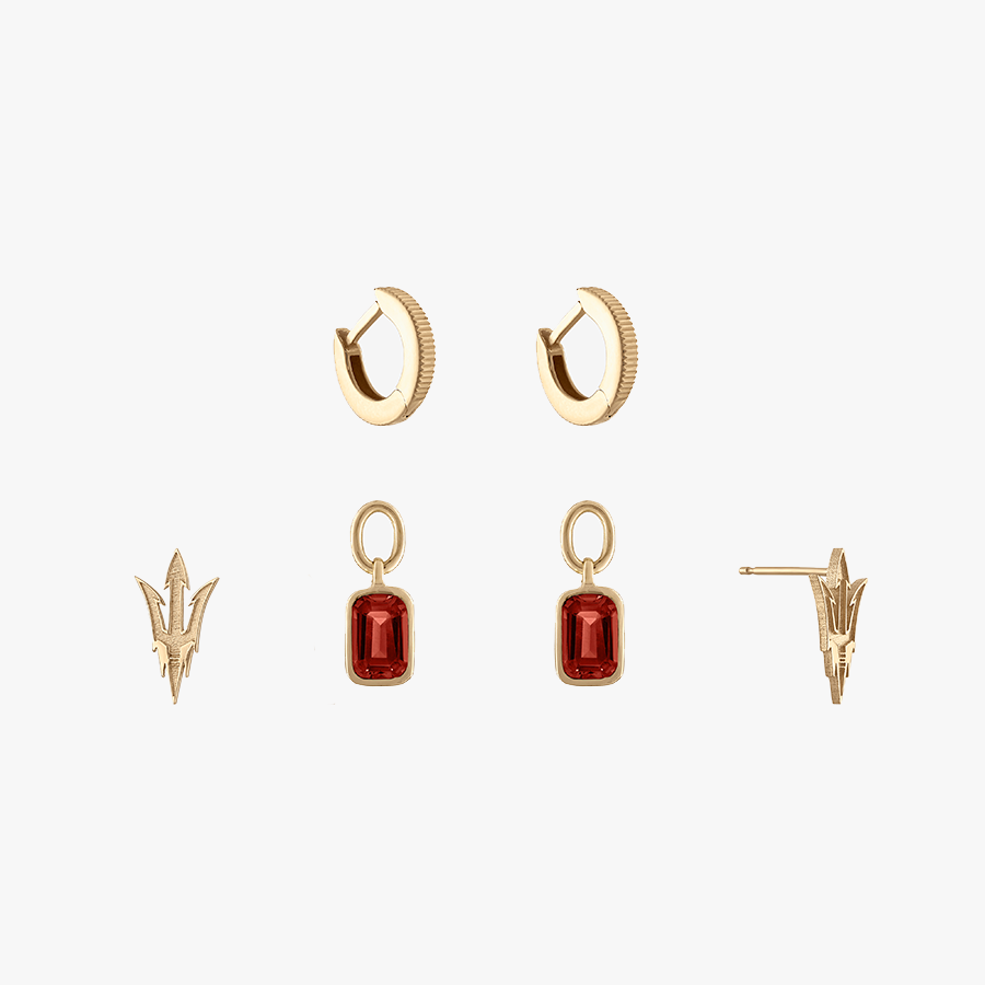 ASU Pitchfork Florentine Earring Bundle