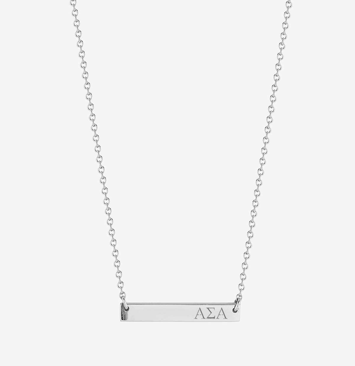 Alpha Sigma Alpha Horizontal Bar Necklace