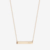 Alpha Sigma Tau Horizontal Bar Necklace in Cavan Gold and 14K Gold