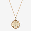 Gold Auburn Sunburst Crest Necklace