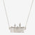 Silver Auburn Samford Hall Necklace