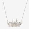 Silver Auburn Samford Hall Necklace