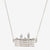 Silver Auburn Samford Hall Necklace
