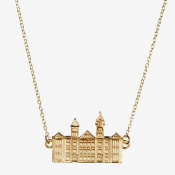 Gold Auburn Samford Hall Necklace