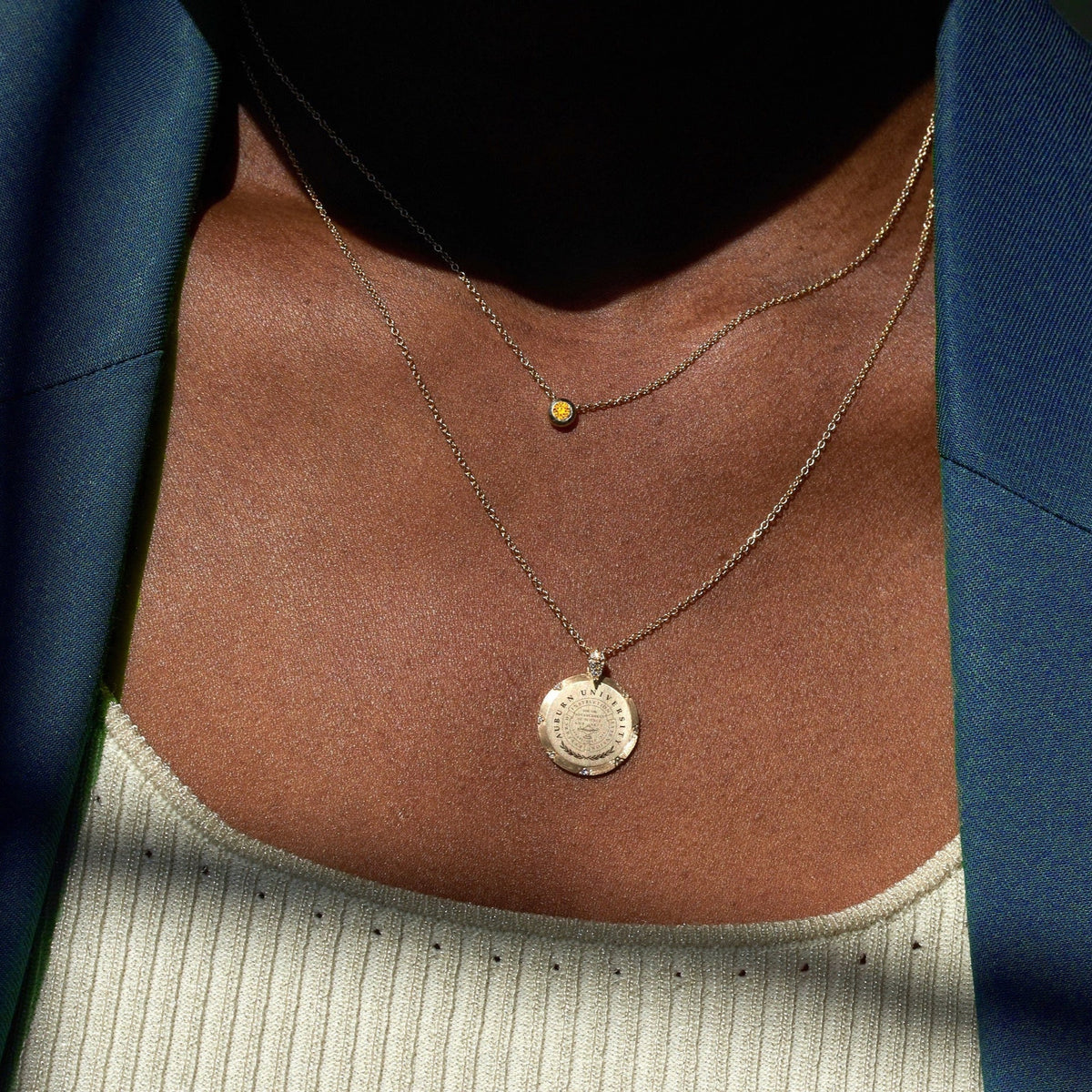 Auburn 7-Point Diamond Pendant