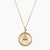 14K Gold and Cavan Gold Alpha Chi Omega AXO  Crest Sunburst Necklace