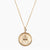 14K Gold and Cavan Gold Alpha Chi Omega AXO  Crest Sunburst Necklace