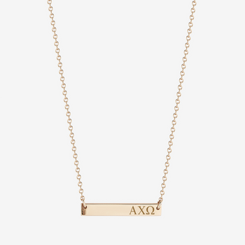 Alpha Chi Omega Horizontal Bar Necklace