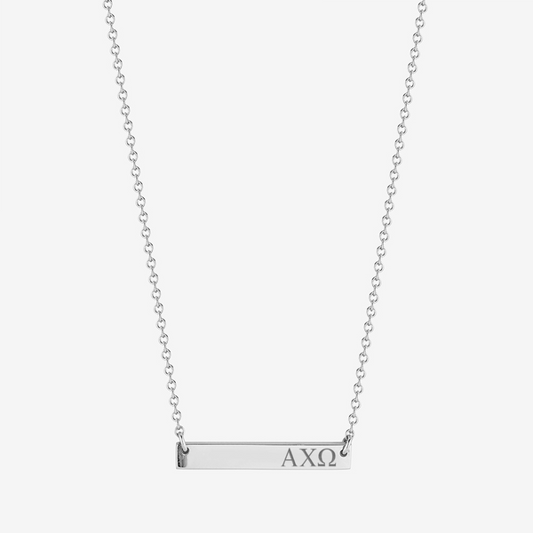 Alpha Chi Omega Horizontal Bar Necklace