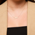 Alabama Roll Tide Horizontal Bar Necklace shown on figure in gold