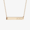 Alpha Chi Omega Horizontal Bar Necklace