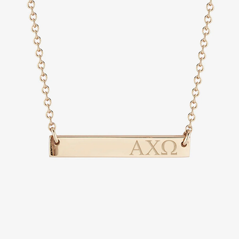 Alpha Chi Omega Horizontal Bar Necklace