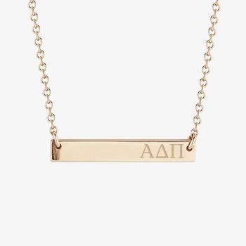Alpha Delta Pi Horizontal Bar Necklace