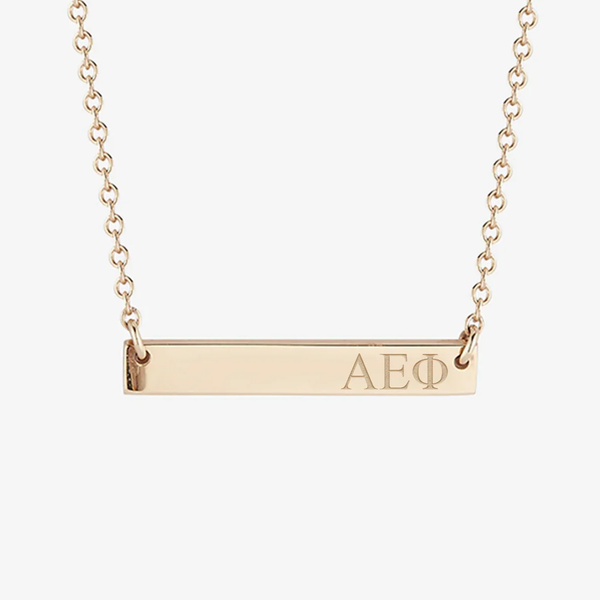 Alpha Epsilon Phi Horizontal Bar Necklace