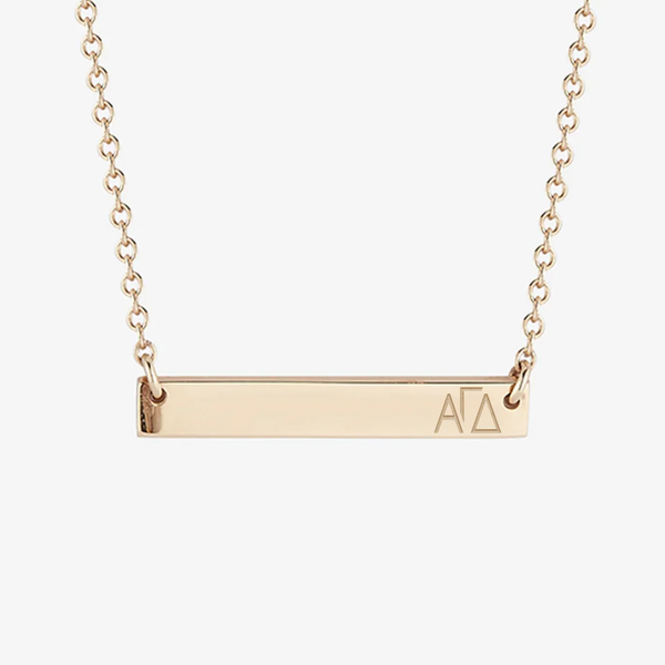 Alpha Gamma Delta Horizontal Bar Necklace