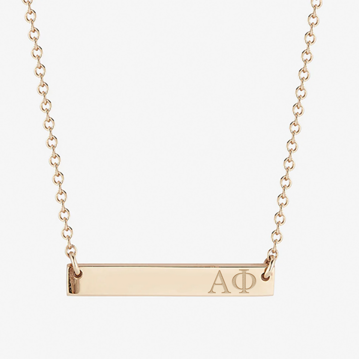 Alpha Phi Horizontal Bar Necklace