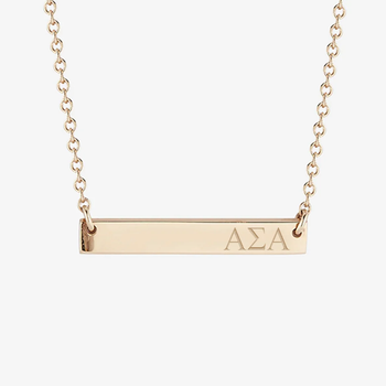 Alpha Sigma Alpha Horizontal Bar Necklace