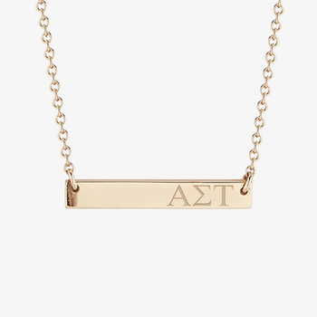 Alpha Sigma Tau Horizontal Bar Necklace