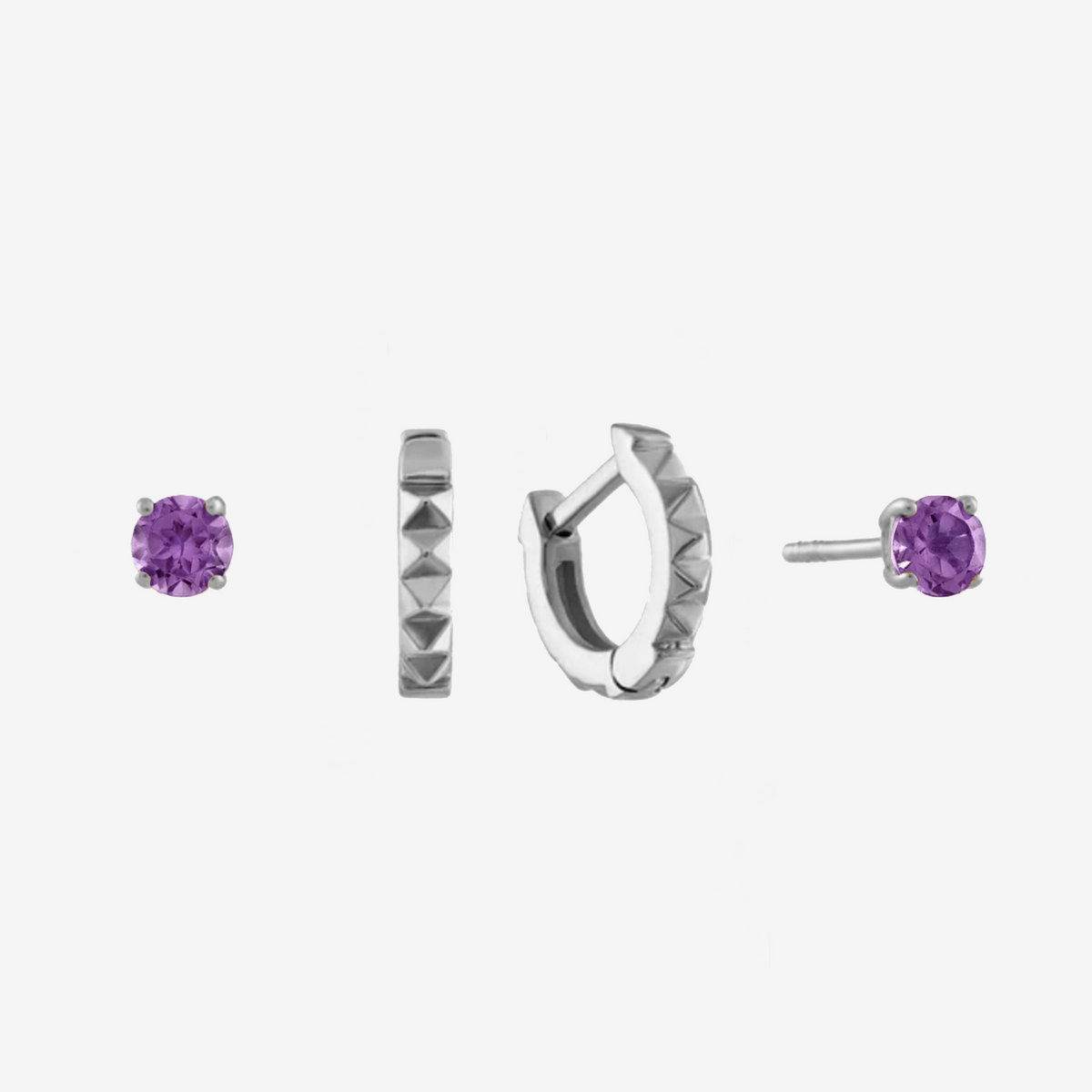 Amethyst Sunburst Earring Bundle