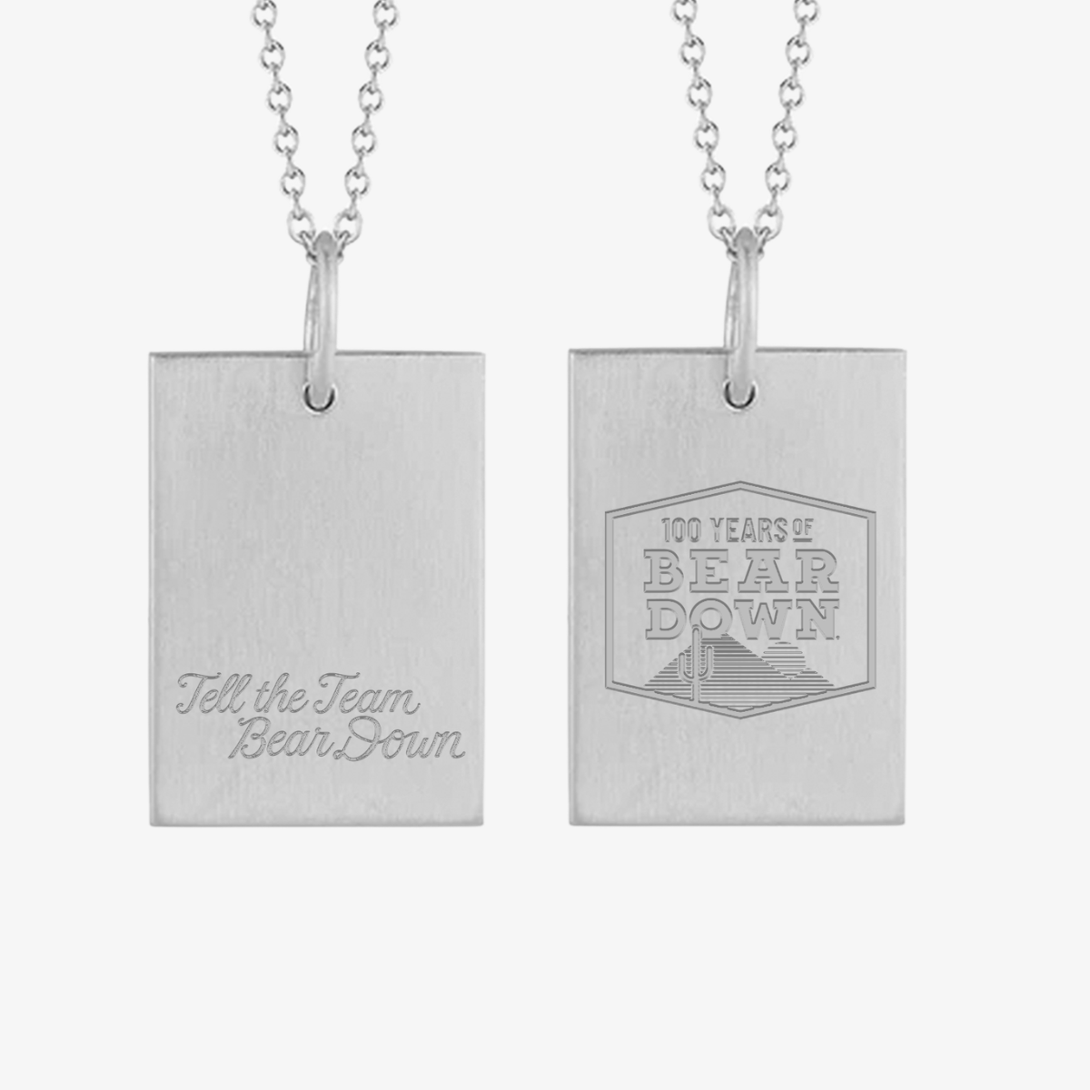 Arizona Bear Down 100 Rectangle Pendant